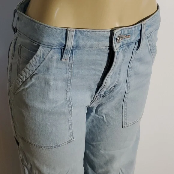 American Eagle Outfitters Light Blue Flare Jeans - Picture 3 of 16